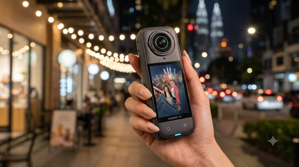 insta360 X5 in low light